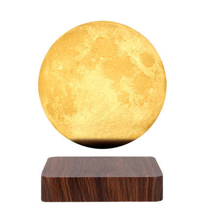 Galaxy Floating Moon Lamp with Adjustable LED Light and Faux Wood Base