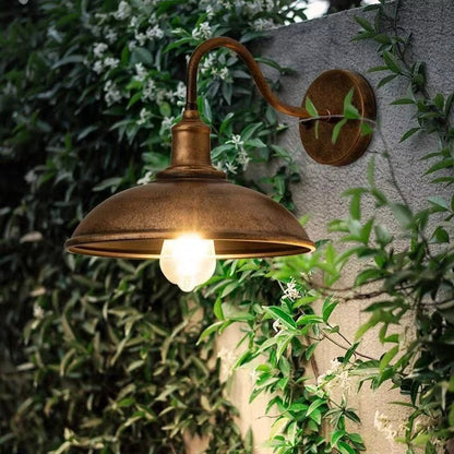NARO Retro Industrial Style Retro Iron Wall Lamp | Outdoor use for Patios and Gardens