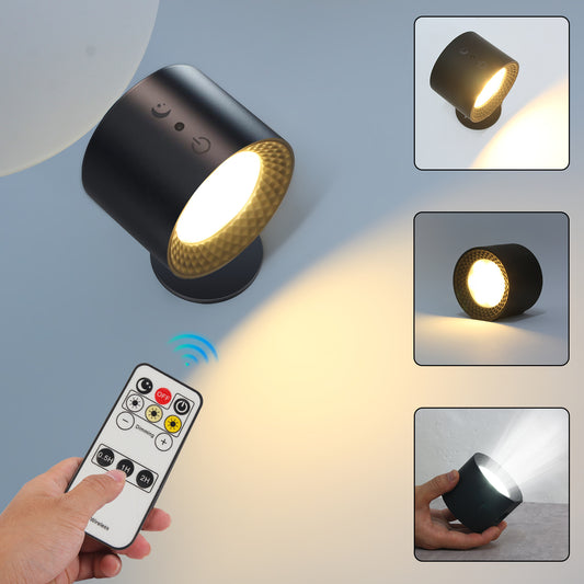 LumoFlex Remote Control Wireless Wall Lamp | 360° Rotatable, Rechargeable, Easy Install