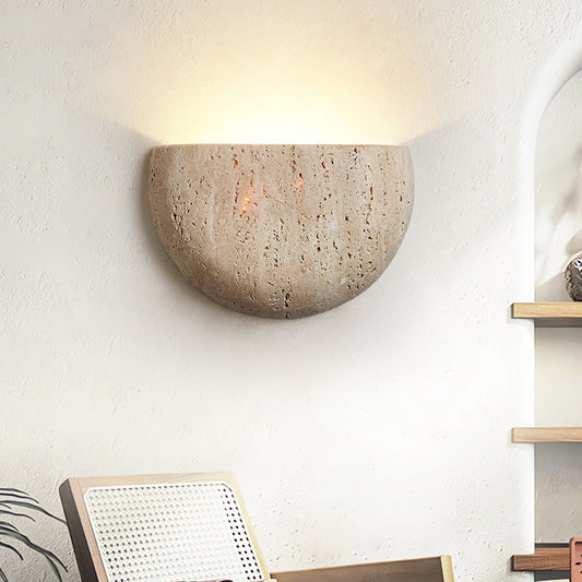 IshiGlow Natural Stone Wall Sconce | Japandi Wabi-Sabi Minimalist Wall Lighting