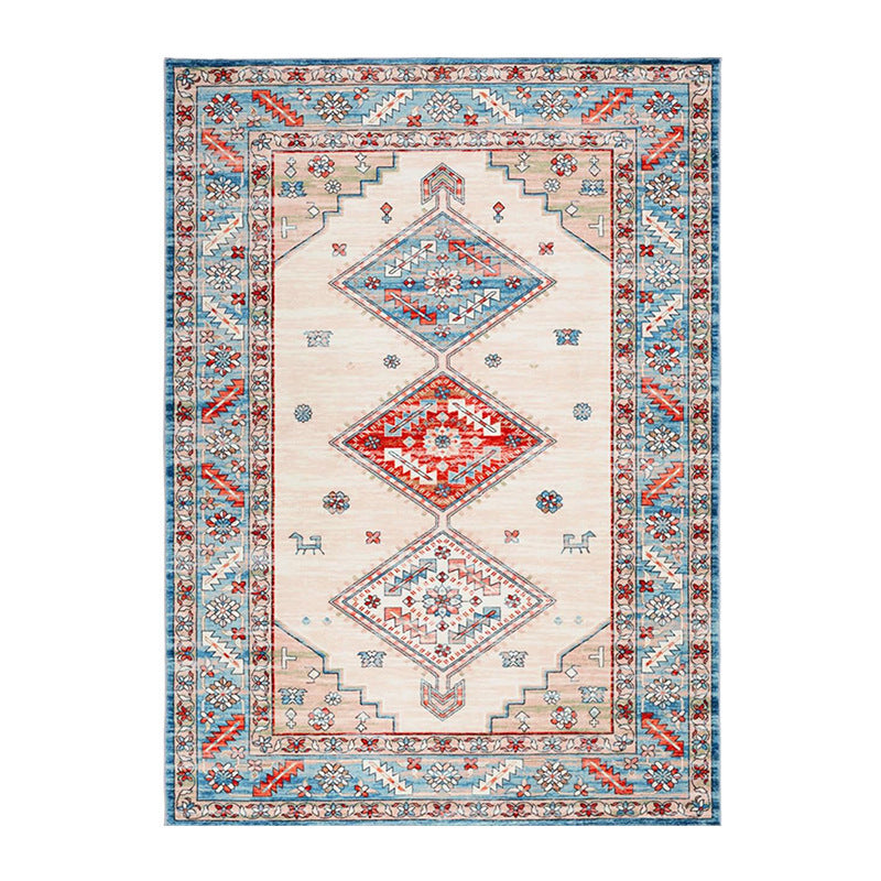 MIRZA – Printed Tribal Diamond Rug with Non-Slip Backing | Machine Washable - Styyler