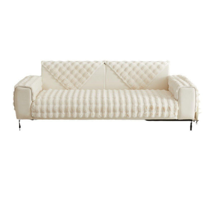 FURRY Warm Plush Feel Thickened Sofa Cover | Pet Friendly and Machine Washable - Styyler