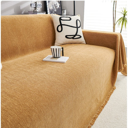 Hemingway Durable Pet-Friendly Herringbone Sofa Cover |Soft Fabric Sofa Protector | Machine Washable