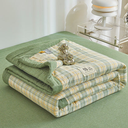 REKA Washed Cotton Lightweight Blanket or Bedspread | Machine Washable