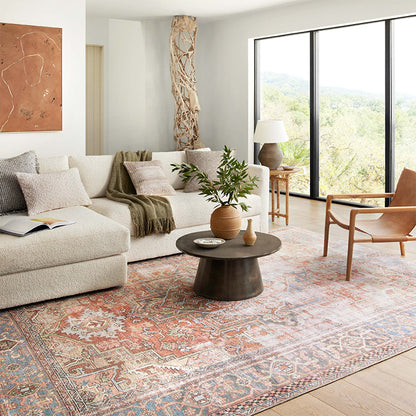 Tissar Persian Style Rug | Low-Pile Machine Washable | Bohemian Decor