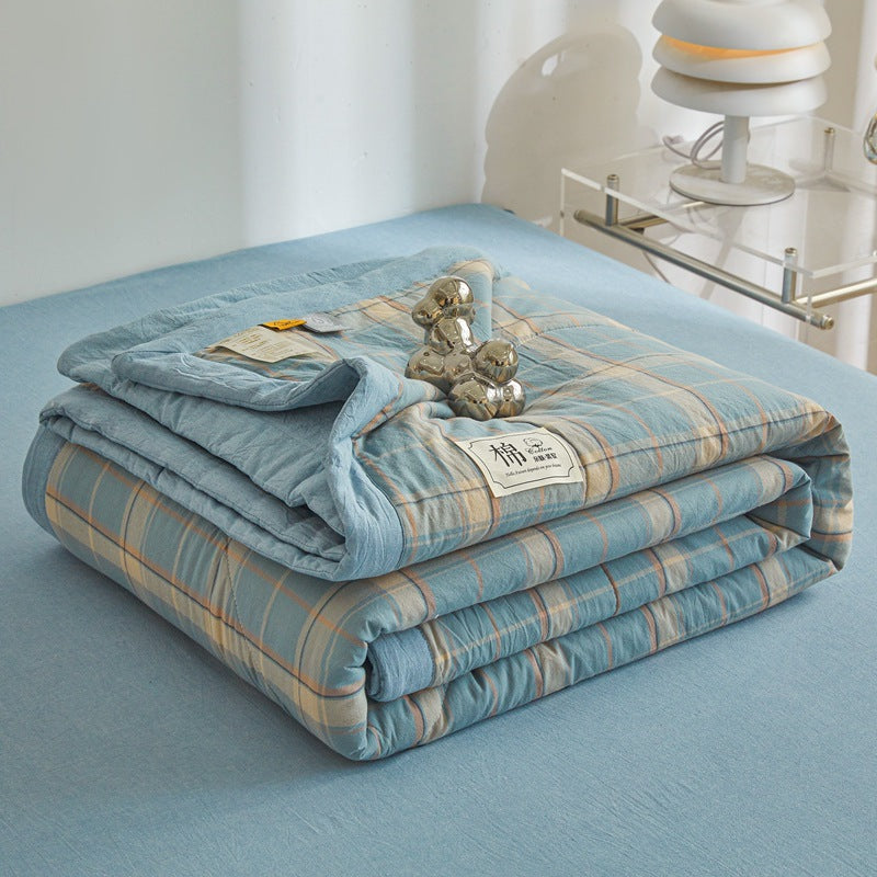 REKA Washed Cotton Lightweight Blanket or Bedspread | Machine Washable