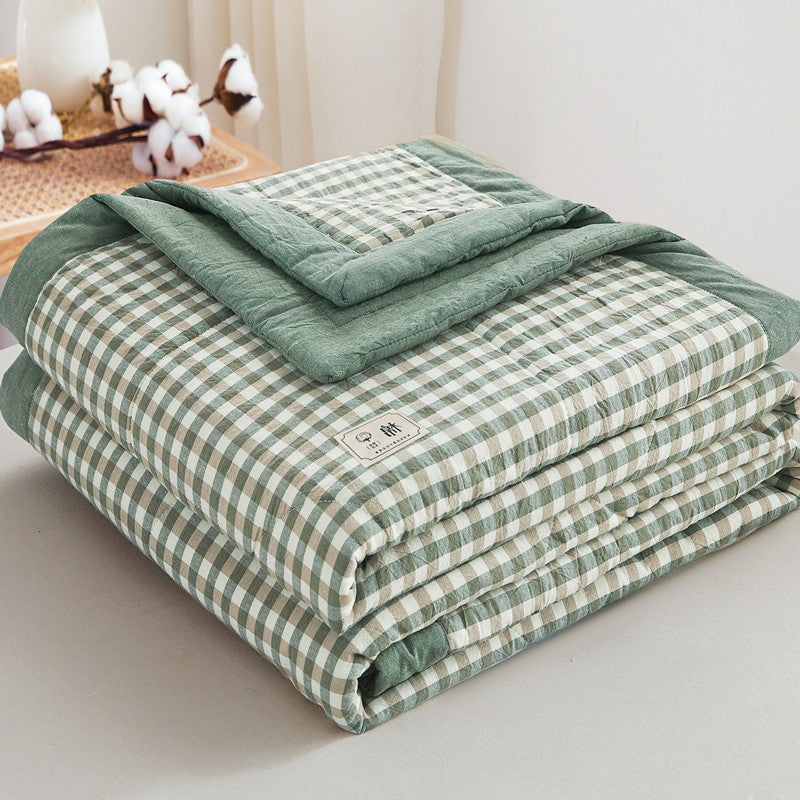 REKA Washed Cotton Lightweight Blanket or Bedspread | Machine Washable