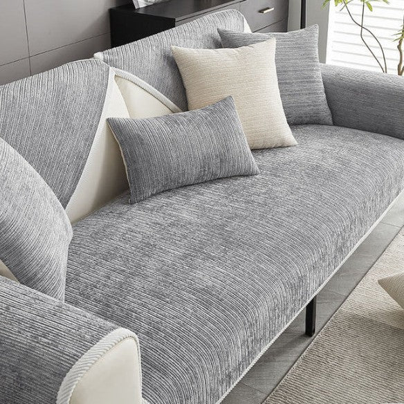 LINARO Chenille Sofa Cover | Anti-Scratch, Water-Repellent, Non-Slip, Machine Washable - Styyler