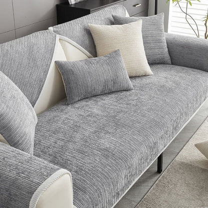 LINARO Chenille Sofa Cover | Anti-Scratch, Water-Repellent, Non-Slip, Machine Washable - Styyler