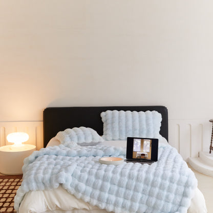 Veloura Luxe Faux Rabbit Fur Blanket | Ultra Soft Luxurious Feel Bed Cover