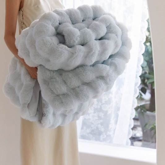 Veloura Luxe Faux Rabbit Fur Blanket | Ultra Soft Luxurious Feel Bed Cover