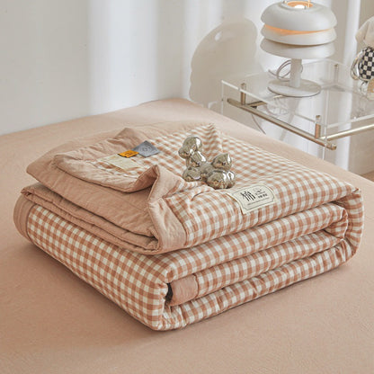 REKA Washed Cotton Lightweight Blanket or Bedspread | Machine Washable