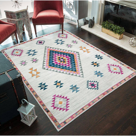 Alba Rug | Machine Washable | Non Slip | Kilim-Style