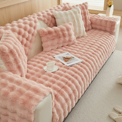 FURRY Warm Plush Feel Thickened Sofa Cover | Pet Friendly and Machine Washable - Styyler