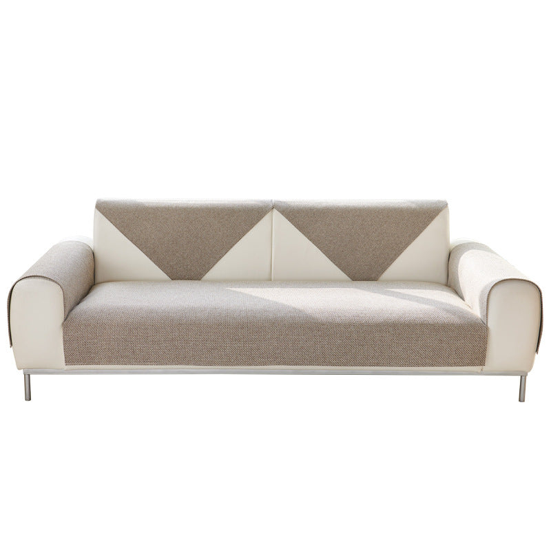 VALLA Linen Sofa Cover | Solid Colour Non-Slip Easy Clean Couch Protector