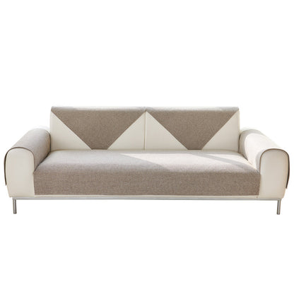 VALLA Linen Sofa Cover | Solid Colour Non-Slip Easy Clean Couch Protector
