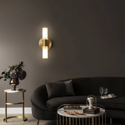 Luno Modern Brass LED Wall Sconce | Warm White 3000K Indoor Luxury Lighting