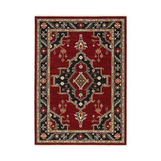Ravza Persian Style Rug | Low-Pile Machine Washable | Bohemian Decor