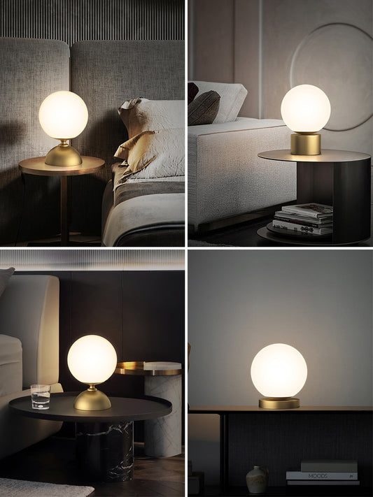 KARO Retro Industrial Lamp | Vintage Copper Base With Frosted Globe