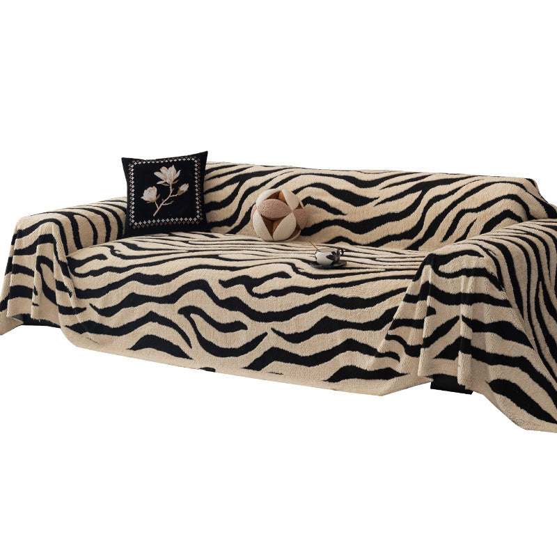ZEBRA Plush Feel Zebra Print Sofa Cover – Bold, Soft and Stylish - Styyler