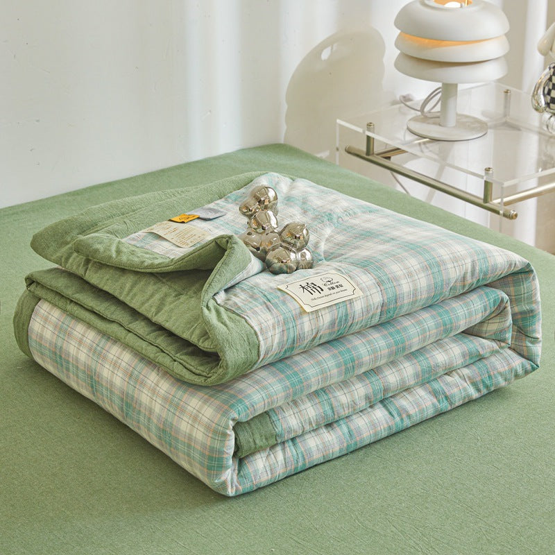 REKA Washed Cotton Lightweight Blanket or Bedspread | Machine Washable