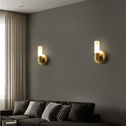 Luno Modern Brass LED Wall Sconce | Warm White 3000K Indoor Luxury Lighting