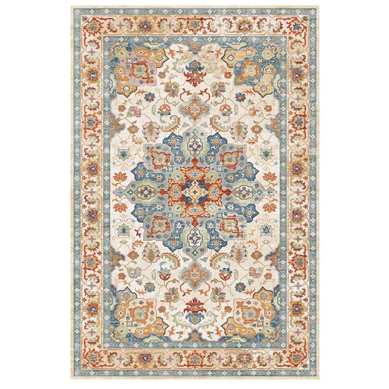 SAHARA – Medallion Print Rug in Soft Vintage Tones | Machine Washable - Styyler