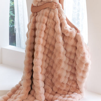 Veloura Luxe Faux Rabbit Fur Blanket | Ultra Soft Luxurious Feel Bed Cover