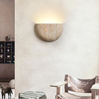 IshiGlow Natural Stone Wall Sconce | Japandi Wabi-Sabi Minimalist Wall Lighting
