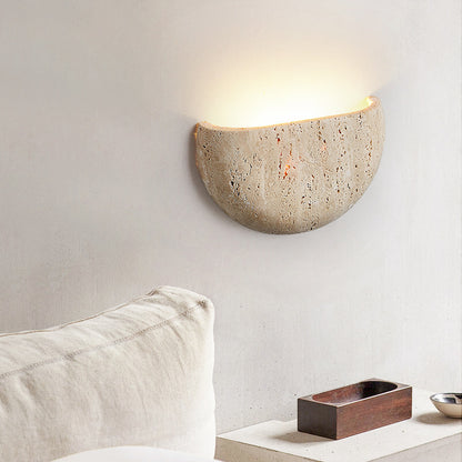 IshiGlow Natural Stone Wall Sconce | Japandi Wabi-Sabi Minimalist Wall Lighting