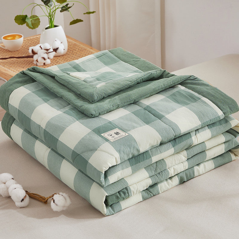 REKA Washed Cotton Lightweight Blanket or Bedspread | Machine Washable