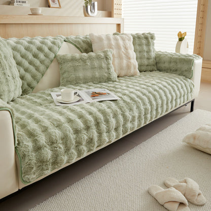 FURRY Warm Plush Feel Thickened Sofa Cover | Pet Friendly and Machine Washable - Styyler