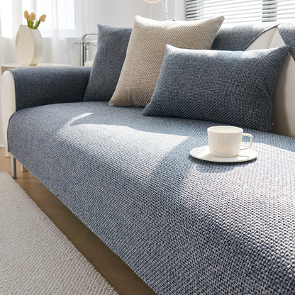 VALLA Linen Sofa Cover | Solid Colour Non-Slip Easy Clean Couch Protector