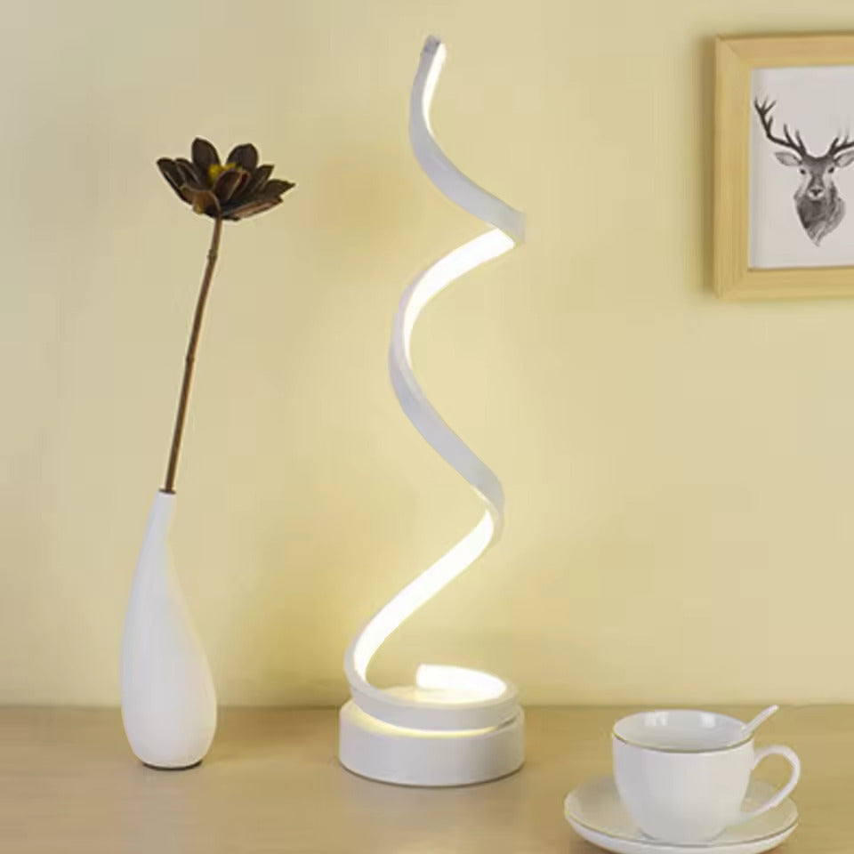 Spiral Table Lamp | Bedside Lighting With Diffuse Ambient Light