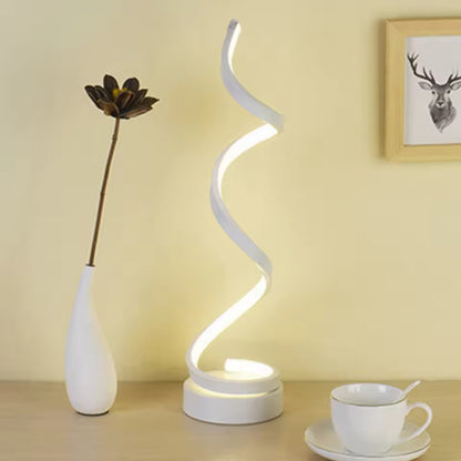 Spiral Table Lamp | Bedside Lighting With Diffuse Ambient Light