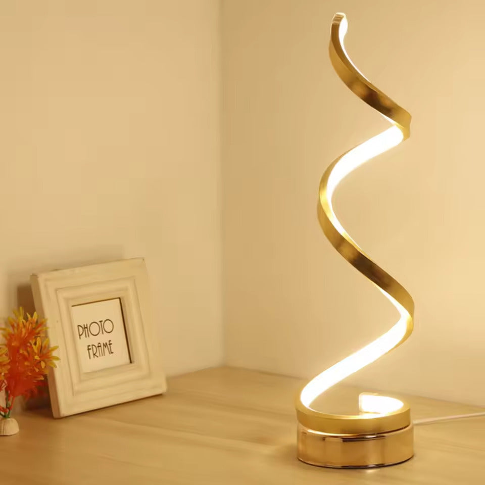 Spiral Table Lamp | Bedside Lighting With Diffuse Ambient Light