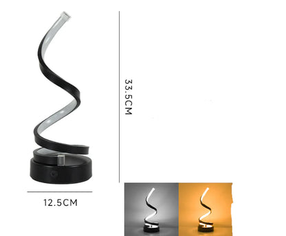 Spiral Table Lamp | Bedside Lighting With Diffuse Ambient Light