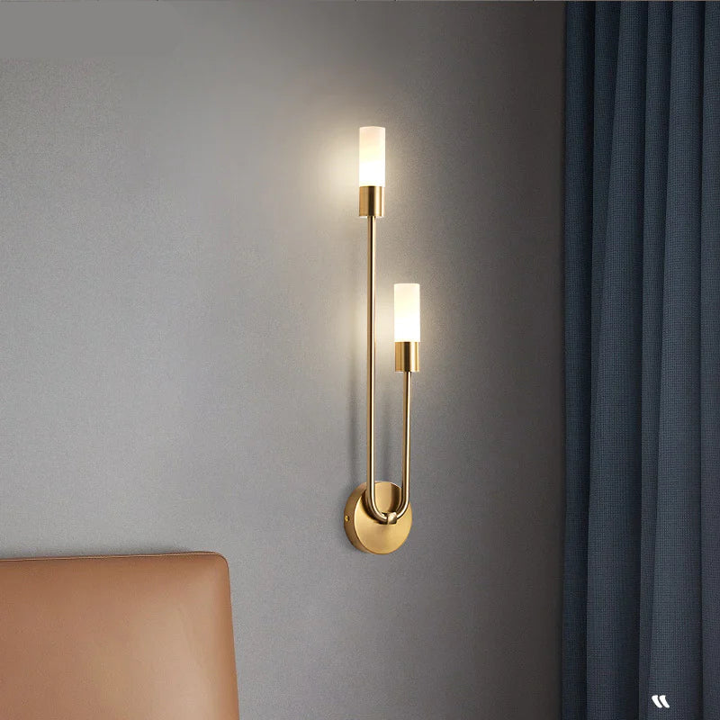 LUXIA Nordic Wall Light | Gold Minimalist LED Sconce for Modern Interiors