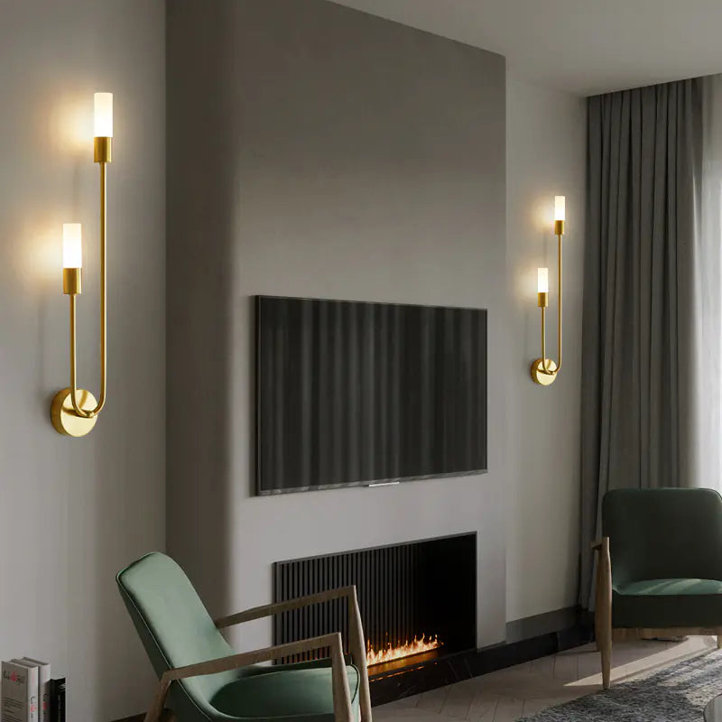 LUXIA Nordic Wall Light | Gold Minimalist LED Sconce for Modern Interiors