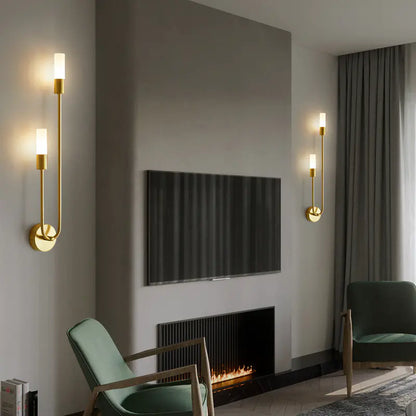 LUXIA Nordic Wall Light | Gold Minimalist LED Sconce for Modern Interiors