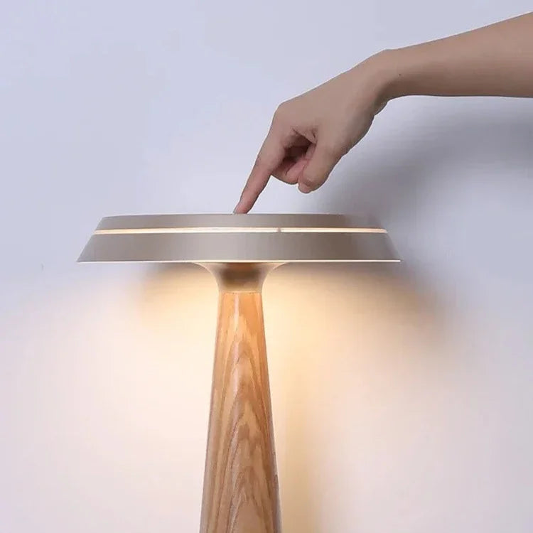 RainaWood | Modern Elegant Solid Wood Touch Table Lamp for Bedroom 5