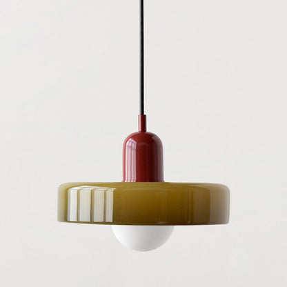 Variant image for Bauhaus Glass Pendant Light – Adjustable Stained Glass Kitchen Hanging Lights for Modern Home Décor-1