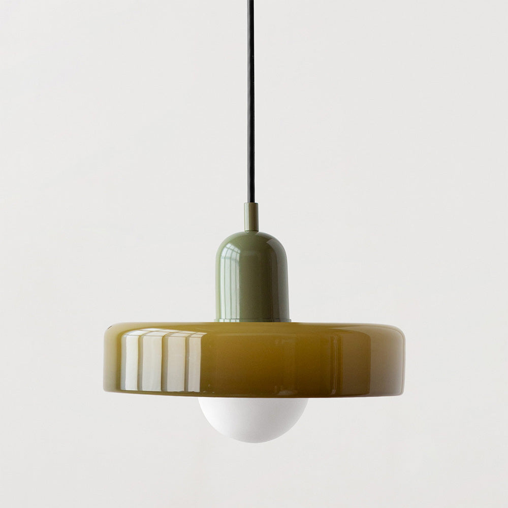 Variant image for Bauhaus Glass Pendant Light – Adjustable Stained Glass Kitchen Hanging Lights for Modern Home Décor-7