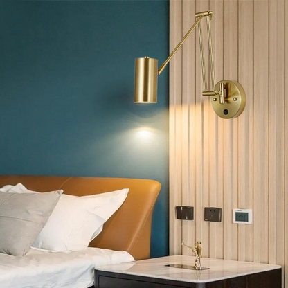 NordFlex Modern Wall Lamp | Minimalist Adjustable Swing Arm Light - Styyler