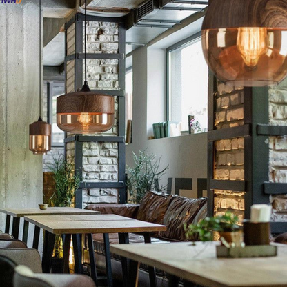 Scandinavian Wooden Ceiling Lamp with Tinted Glass, Adjustable Height Flush Mount Ceiling Light Fixture for Modern Spaces 6