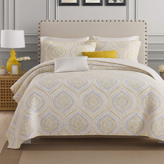 Shimla Bedding Set | Elegant Cotton Quilted Three-Piece Bedding