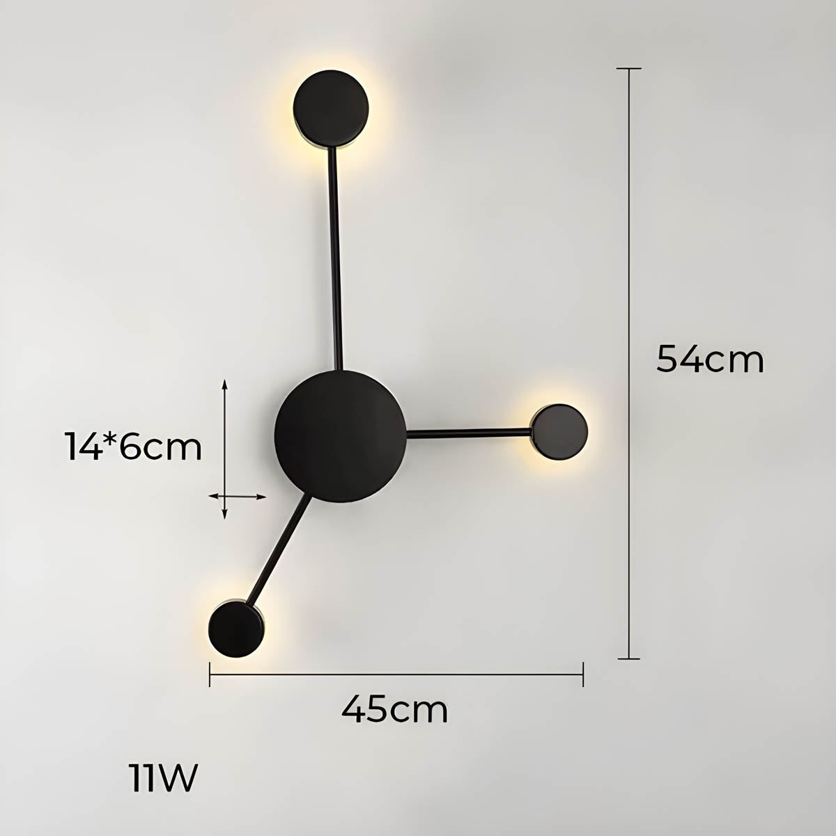 Lumya - Modern Geometric LED Wall Light | White Gold and Black Indoor Lighting - Styyler
