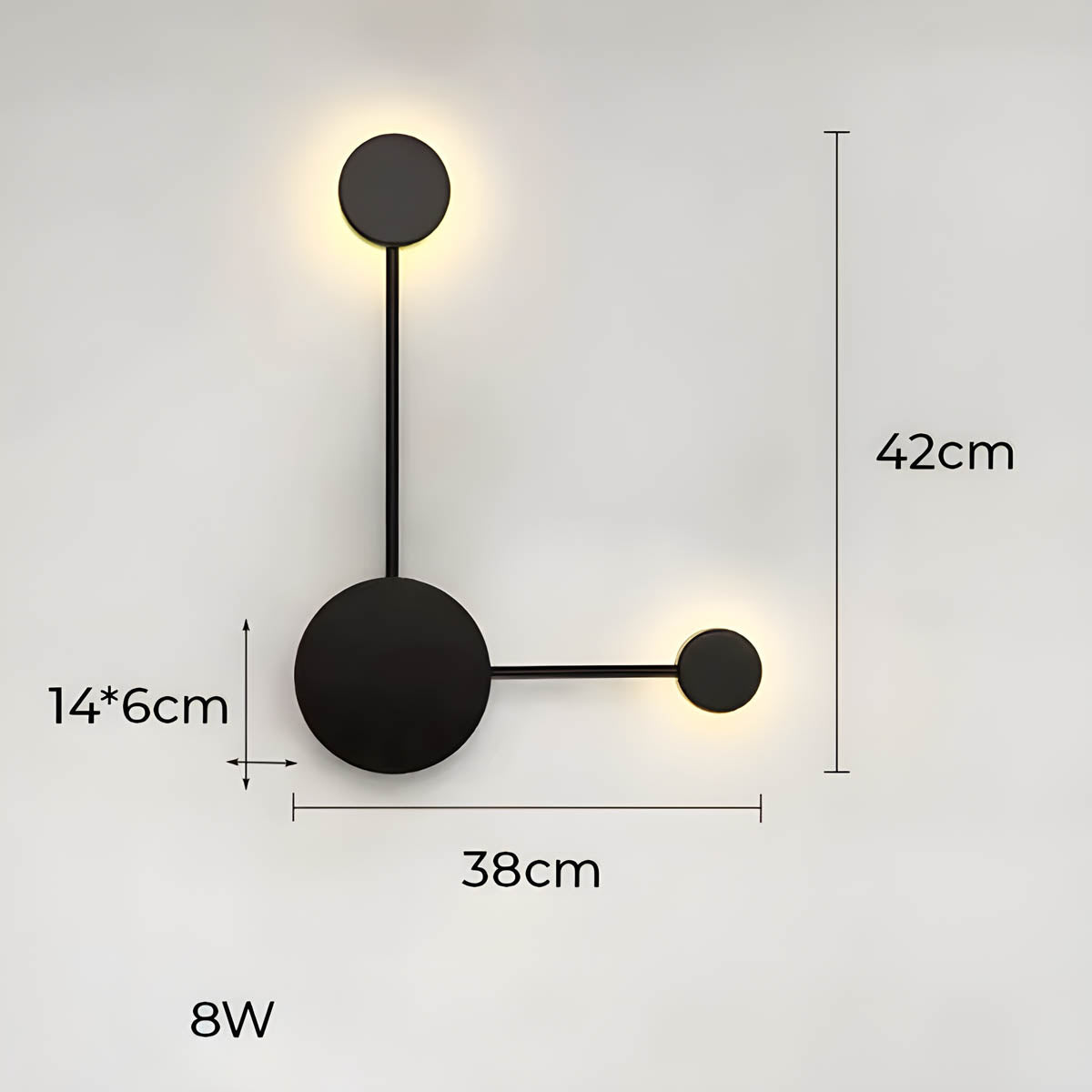 Lumya - Modern Geometric LED Wall Light | White Gold and Black Indoor Lighting - Styyler