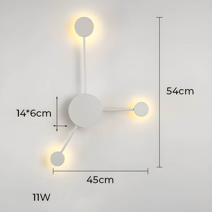 Lumya - Modern Geometric LED Wall Light | White Gold and Black Indoor Lighting - Styyler