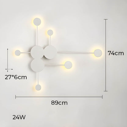 Lumya - Modern Geometric LED Wall Light | White Gold and Black Indoor Lighting - Styyler